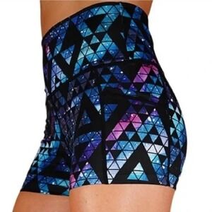 Constantly Varied Squat Printed‎ Shorts Womens Size XXL Blue Pink Gym Volleyball
